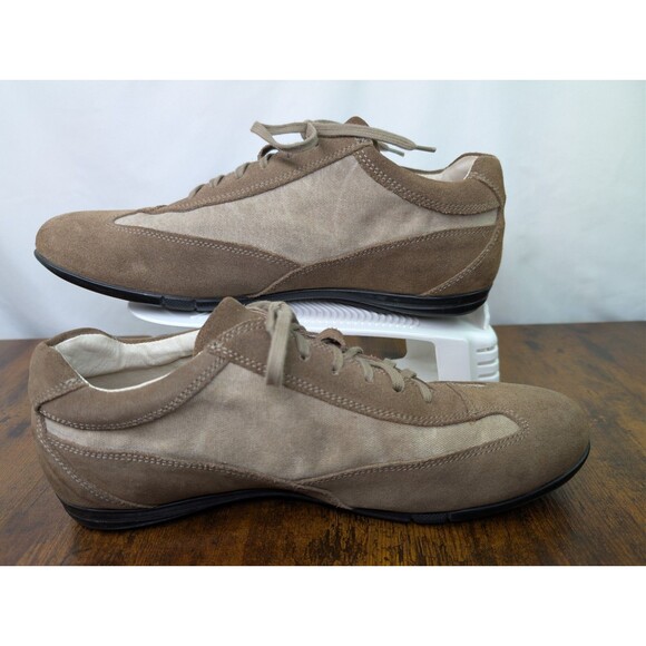 Brooks Brothers Men’s Size 10.5 Sneakers Tan Suede Leather Canvas Lace Up Casual main image 8